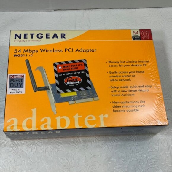 New Netgear 54 Mbps Wireless PCI Adapter WG 311 v3 Sealed Box - Picture 2 of 10